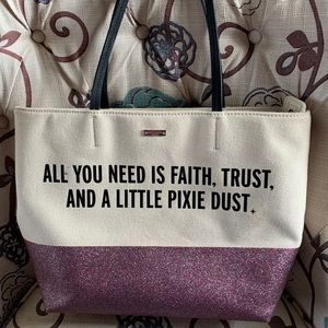 Kate Spade “Pixie Dust” canvas tote bag